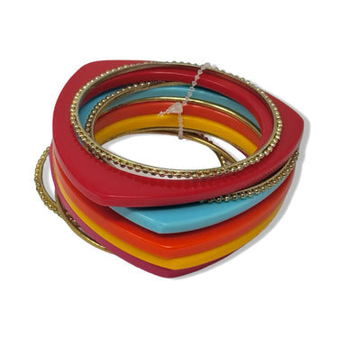 Vintage R.J. Graziano Geometric Bangle Set