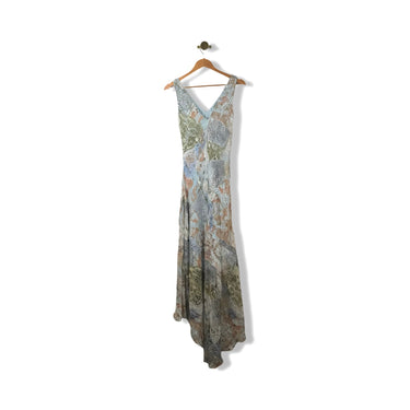 Vintage Patterned Beaded Sequin Maxi Dress