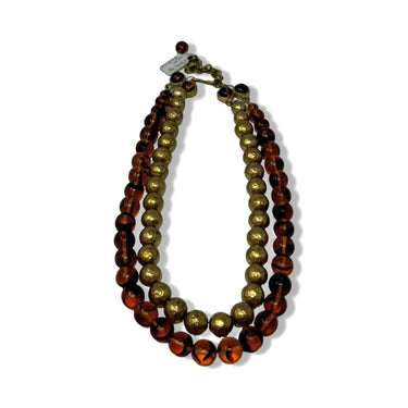 Vintage R.J. Graziano Dual Tone Layered Bead Necklace