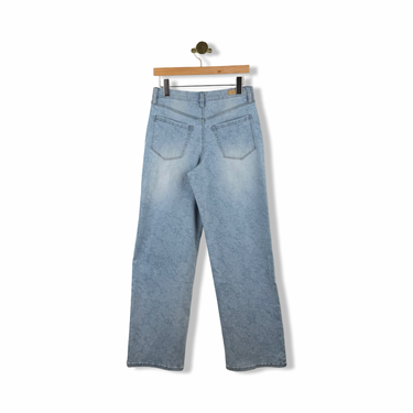 BLANKNYC Printed Floral Denim Franklin Wide Leg Pant