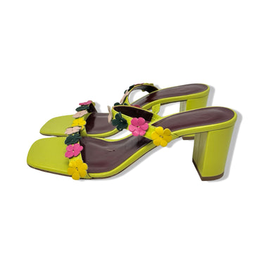 Staud Frankie Floral Leather Sandals