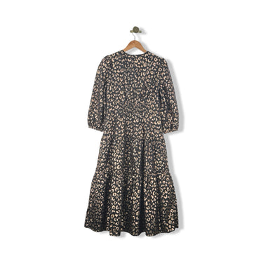 Shoshanna Metallic Leopard Print Maxi Dress