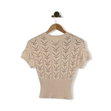 Heartloom Knit Bow Short Sleeve Top