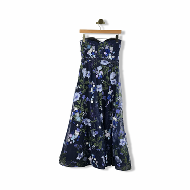 Marchesa Notte Floral Applique Gown