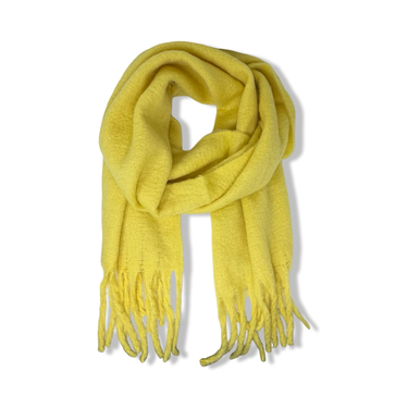 Fuzzy Solid Fringe Scarf