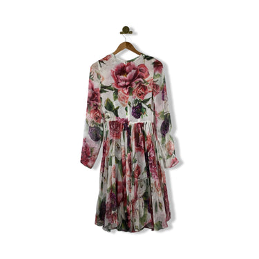Dolce & Gabanna Silk Peony and Rose Dress