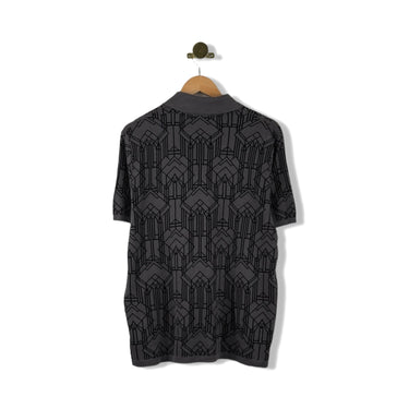 Billy Reid Asphalt Stained Glass Sweater Polo