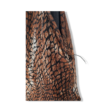 D. Exterior Snakeskin Print Dress