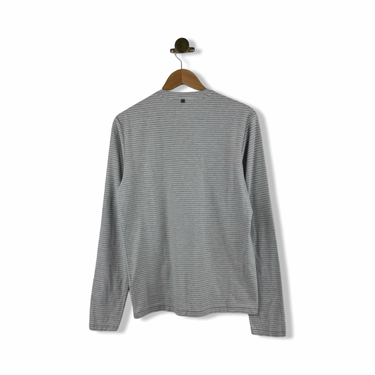 Billy Reid Long Sleeve Ribbon Stripe Louis Henley