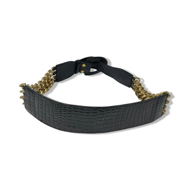 Vintage R.J. Graziano Embossed Layered Chain Waist Belt