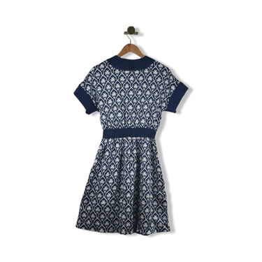 Draper James Patterned Smocked Short Sleeve Dress