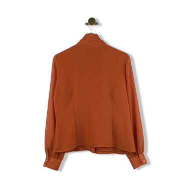 O By Oscar de la Renta Sheer Button Up Shirt