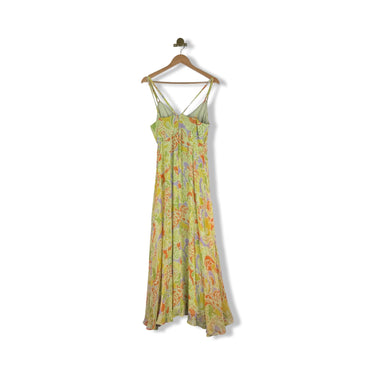 Vintage Richiliene Paisley Maxi Dress With Matching Cape