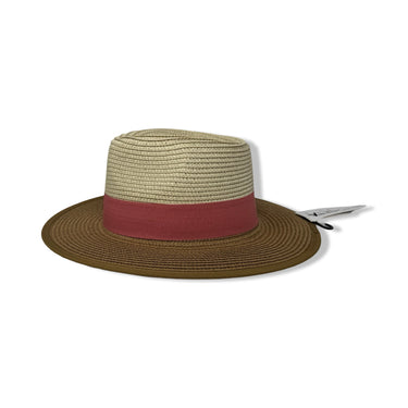 Nicole Miller Pink Hat Band Two-Tone Woven Hat