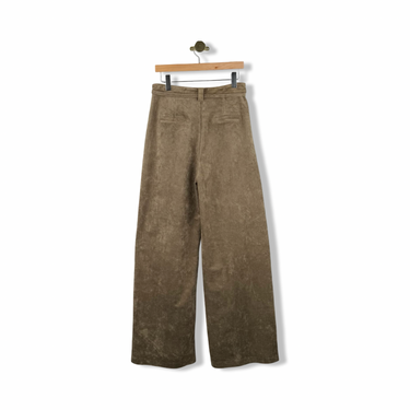 BLANKNYC Faux Suede Self Tie Wide Leg Pleated Pants