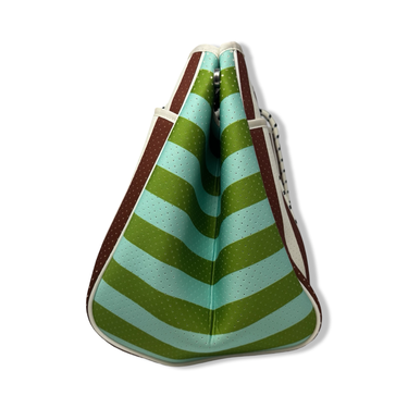 Striped Neoprene Shoulder Bag