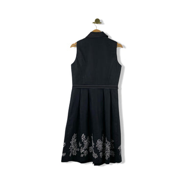 O By Oscar de la Renta Button Up Linen Dress