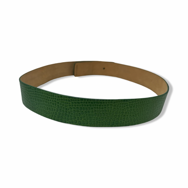 Diane Von Furstenberg Snakeskin Twist Lock Belt