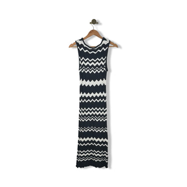Shoshanna Patterned Sleeveless Knit Maxi Dress