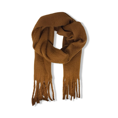 Fuzzy Solid Fringe Scarf