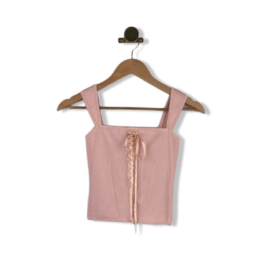 Ralph Lauren Black Label Lace Up Crop Top