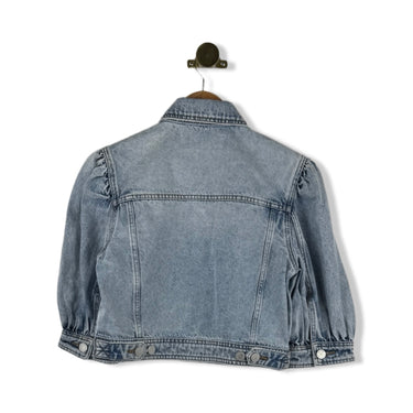 BLANKNYC Cropped Puff Sleeve Denim Jacket