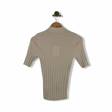 & Other Stories Rib Knit Polo Shirt