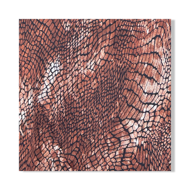 D. Exterior Snakeskin Print Dress