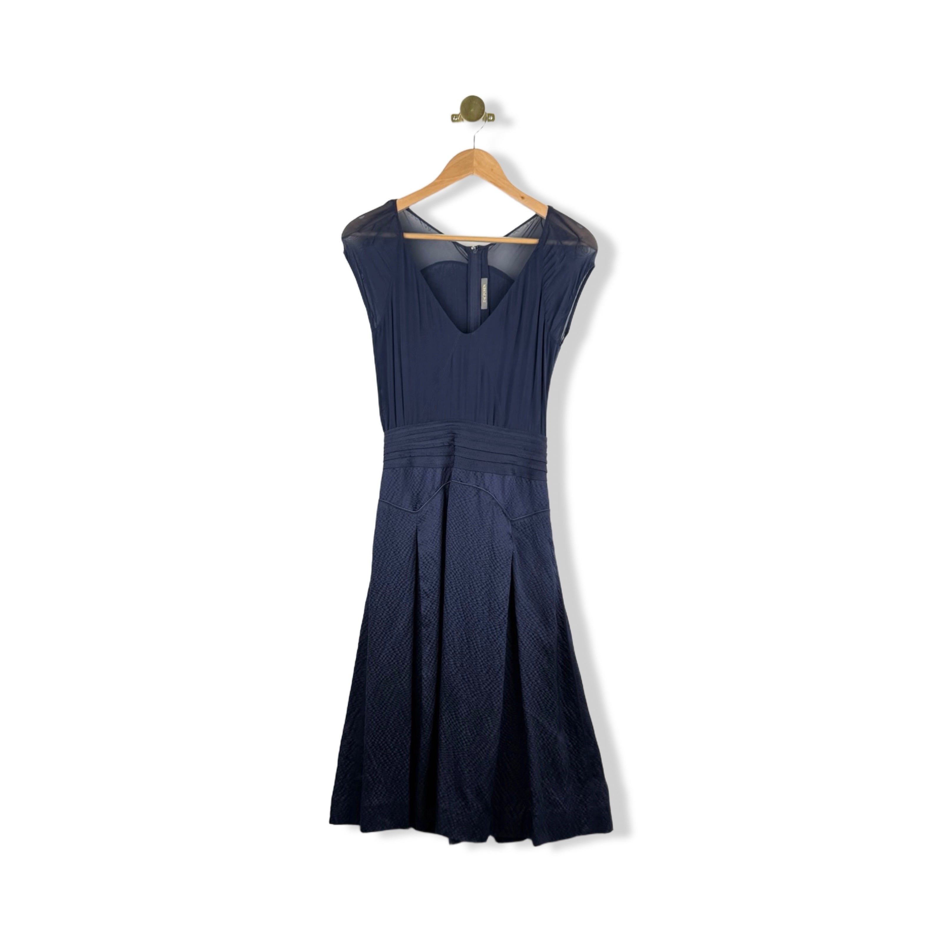 zac posen midi dress Zac Posen Strapless Beaded Tuxedo Midi Dress