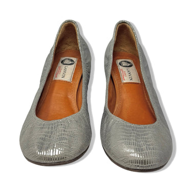 Lanvin Metallic Low Block Pump