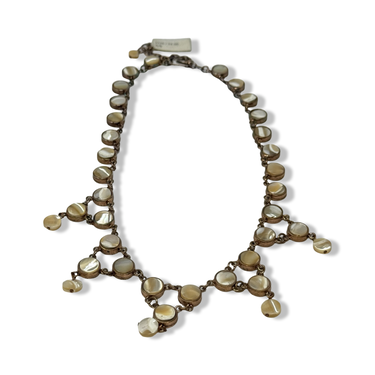 Vintage R.J. Graziano Circular Shell Beed Necklace