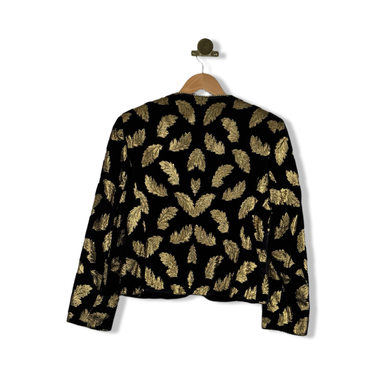Vintage Caroline Charles Metallic Leaf Jacket