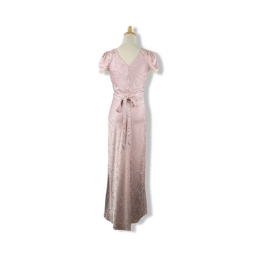 Heartloom Satin Lace Trimmed Maxi Dress