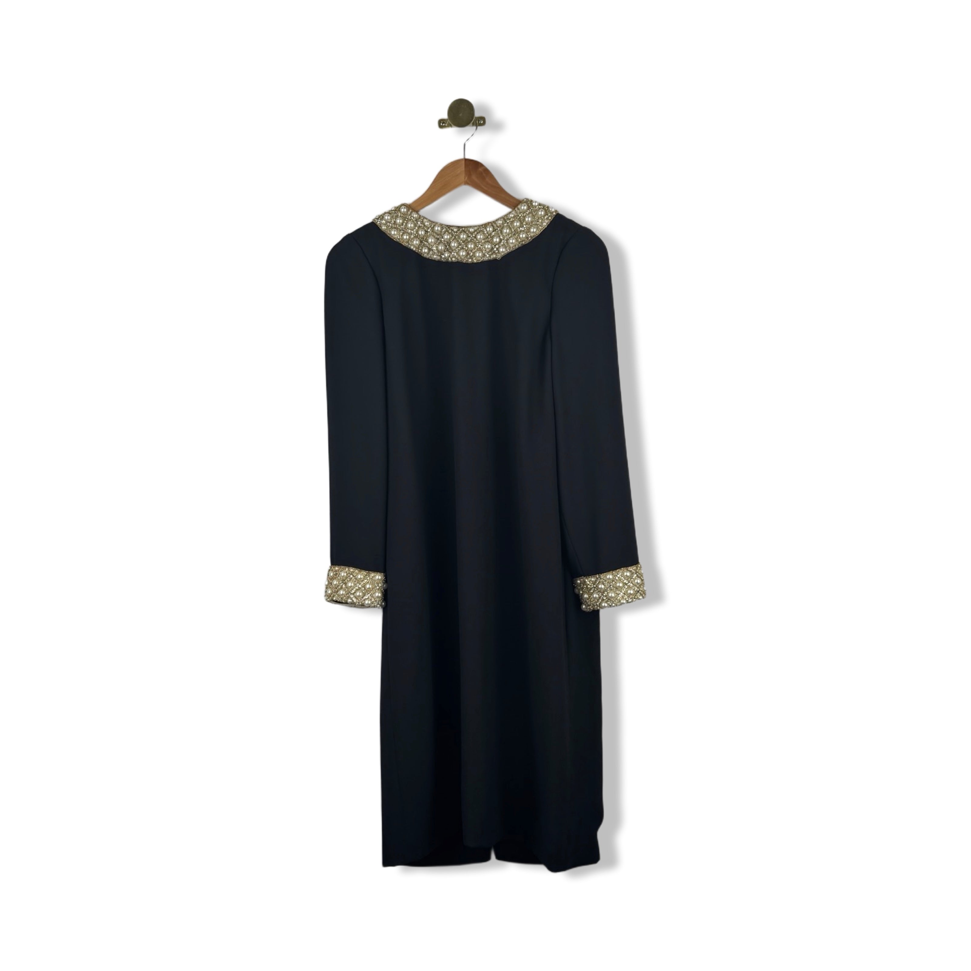 Vintage Victor Costa Faux Pearl Trim Dress Vintage Victor Costa Faux Pearl Trim Dress