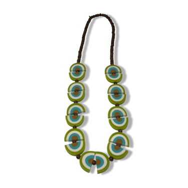 Vintage R.J. Graziano Acrylic Half Circle Necklace