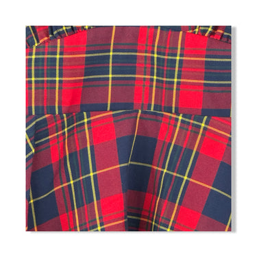 Draper James Plaid Faux Pearl Button Dress
