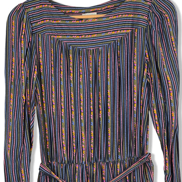 Vintage Nicole Miller for P.J. Walsh 70s Patterned Dress