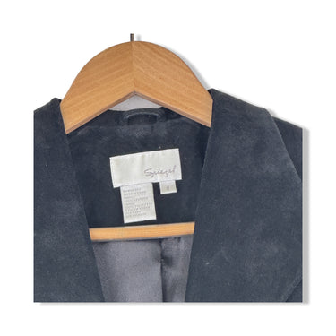 Vintage Spiegel Suede Open Front Blazer