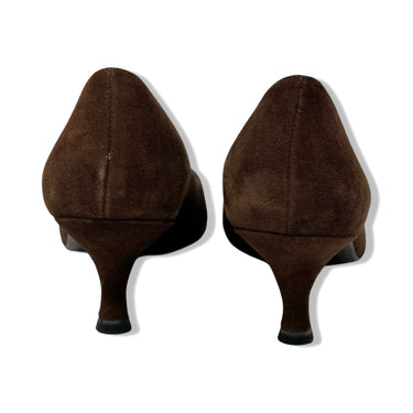 Stuart Weitzman Suede Kitten Heel Pump