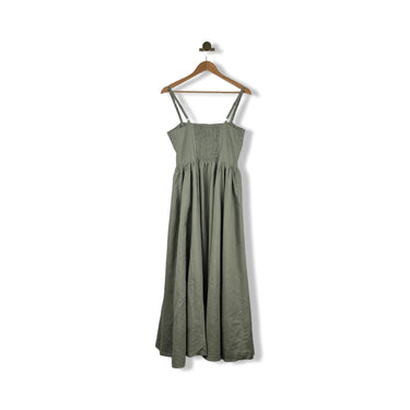 In Loom Linen Blend Button Dress