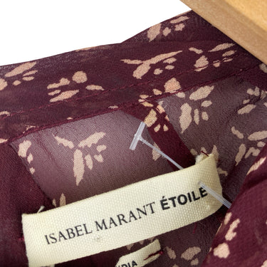 Isabel Marant Etoile Sheer Mixed Pattern Blouse