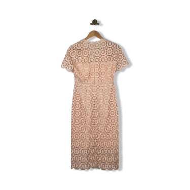 Shoshanna Embroidered Lace Plunge Neck Dress