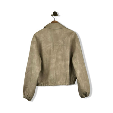 BLANKNYC Distressed Faux Leather Bomber