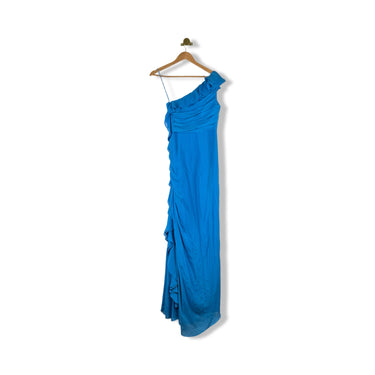 Badgley Mischka Silk Ruffled Gown