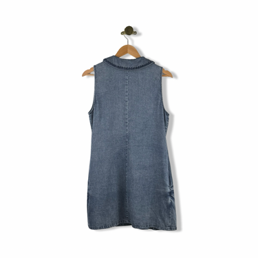 Heartloom Pleated Peter Pan Collar Denim Dress