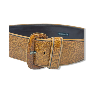 Vintage R.J. Graziano Paisley Embossed Belt