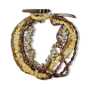 Vintage R.J. Graziano Seashell Multi-Strand Necklace