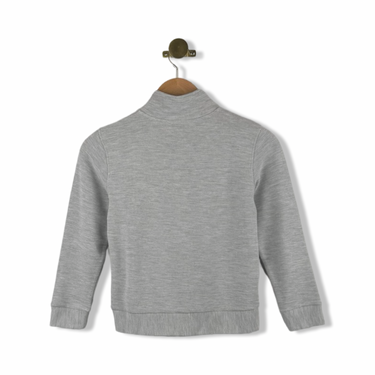 Reiss Youth Casen Ribbed Half Zip Sweater
