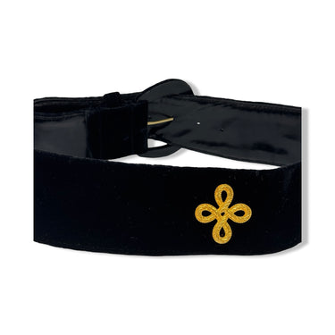 Vintage R.J. Graziano Velvet Embroidered Belt