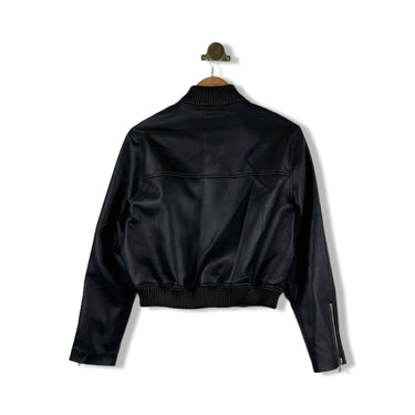 BLANKNYC Faux Leather Zip Sleeve Bomber